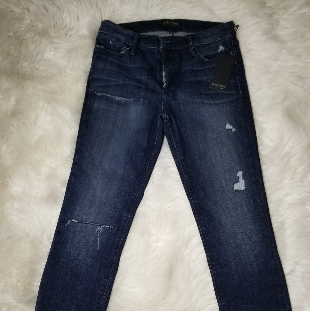 NWT Black Orchid Noah Ankle Fray